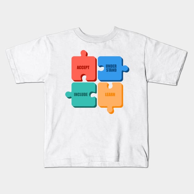 Be a friend to a child with autism Kids T-Shirt by yphien